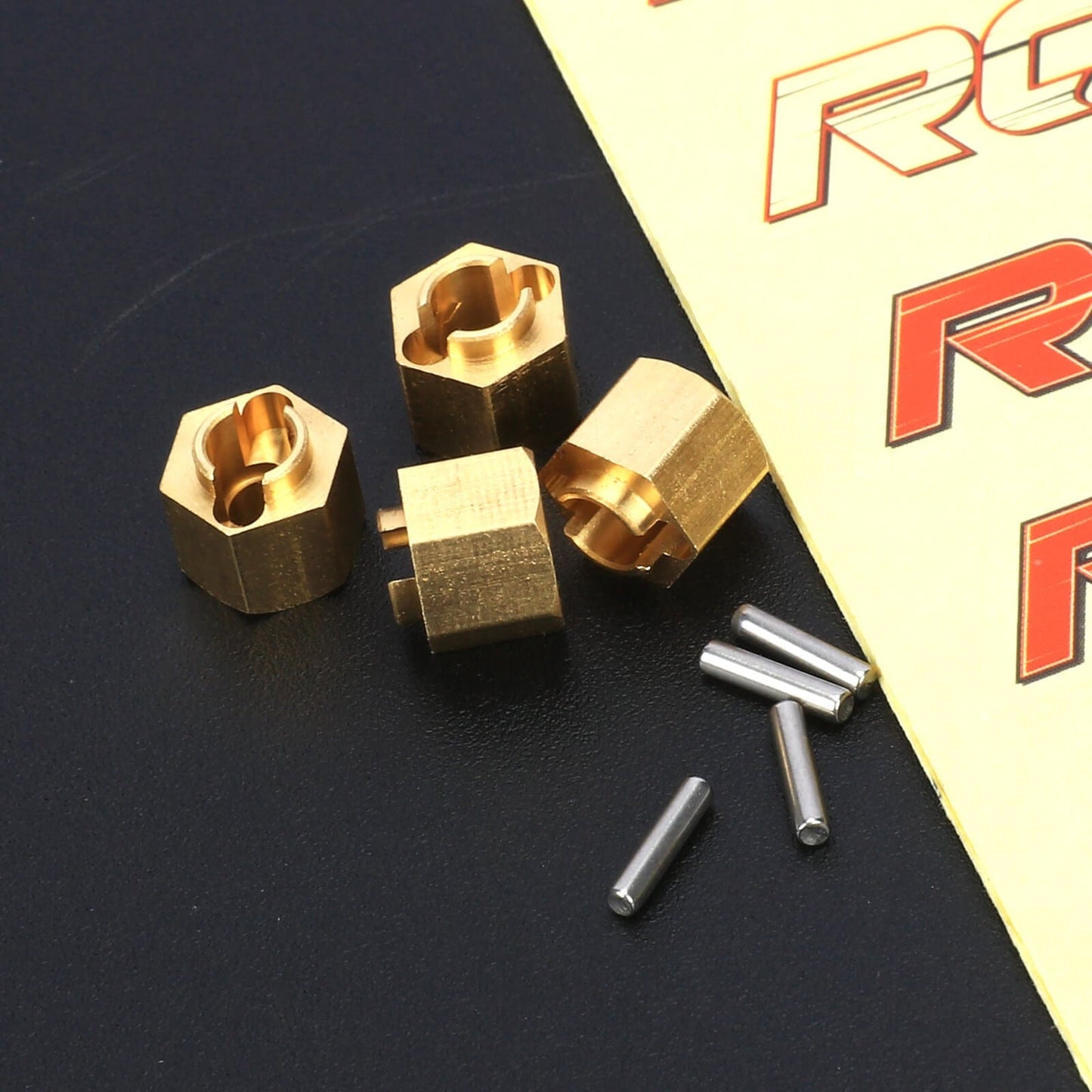 RCAWD 7mm Brass Wheel Hex for Trx4m Upgrades - RCAWD