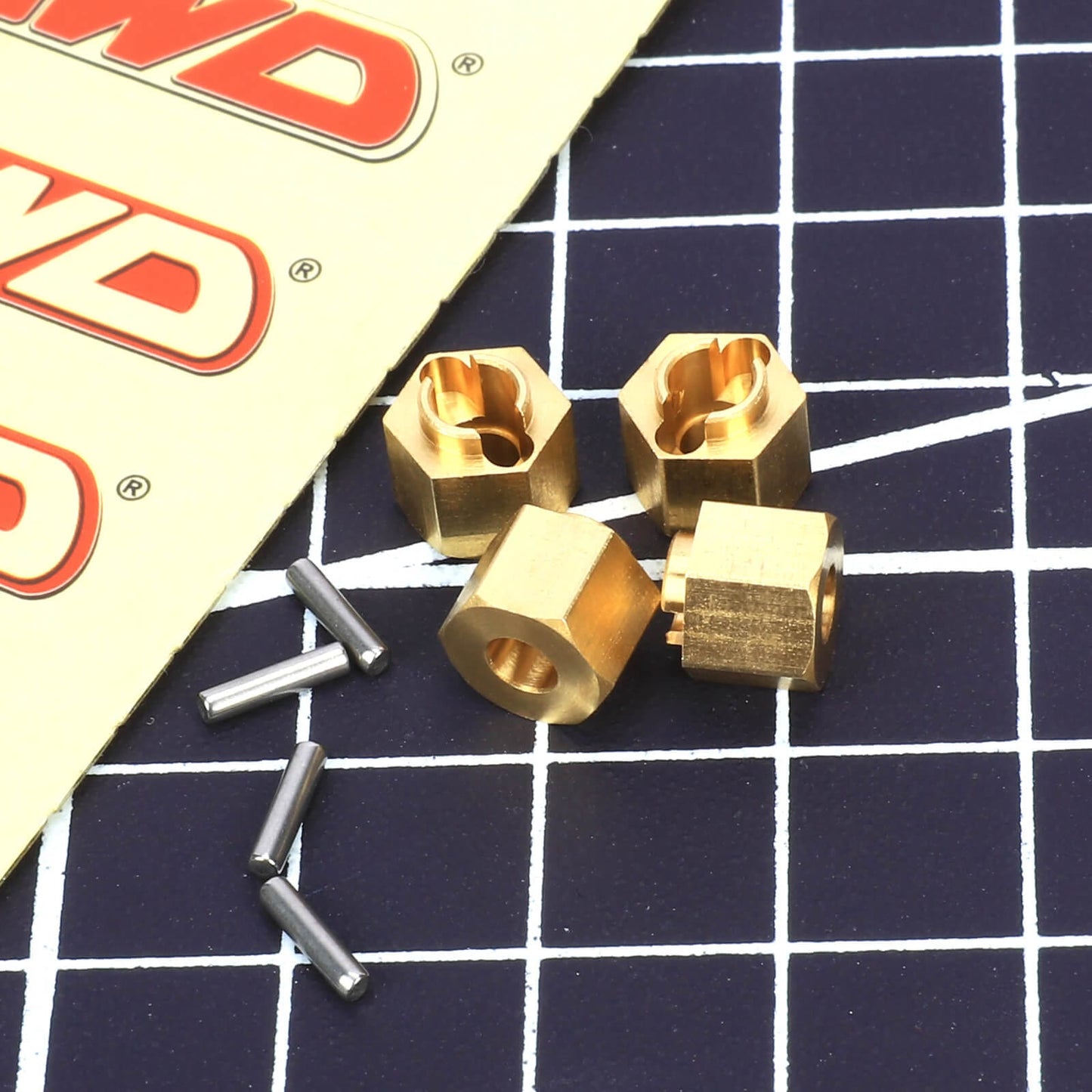 RCAWD 7mm Brass Wheel Hex for Trx4m Upgrades - RCAWD
