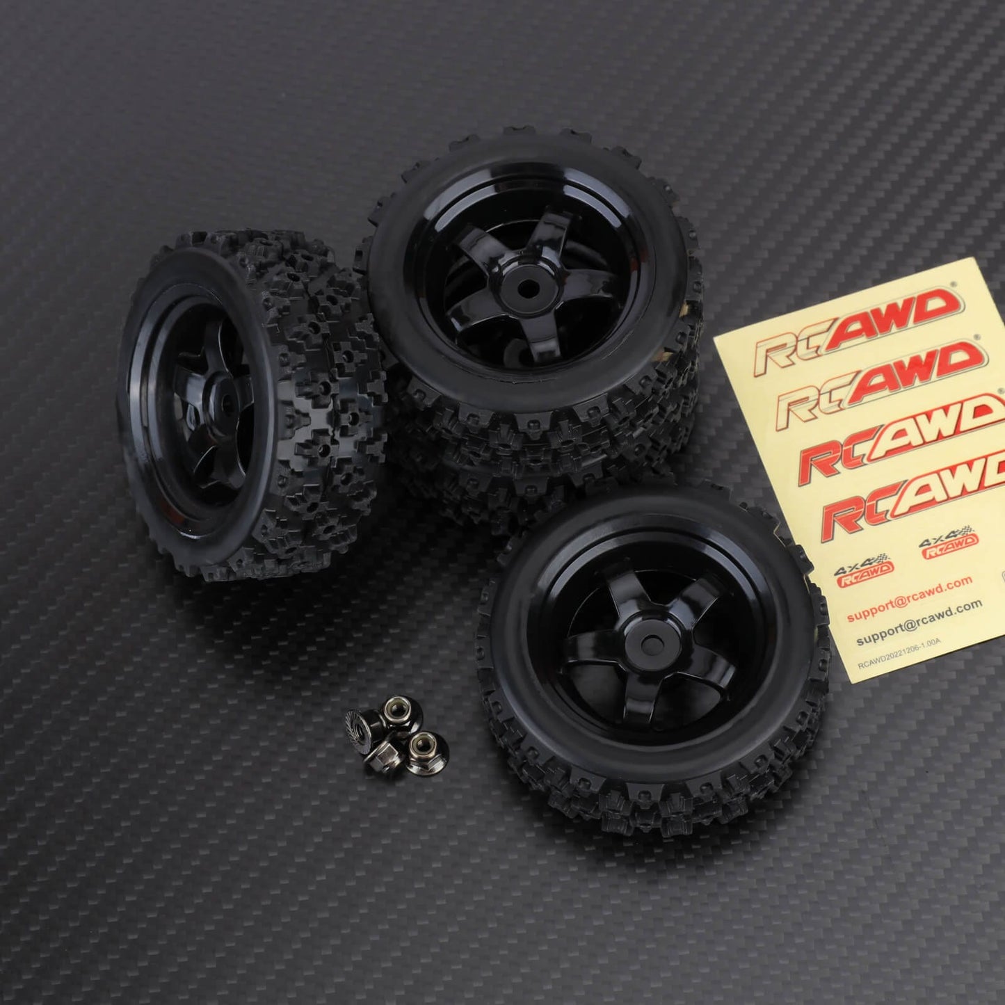 RCAWD Arrma 1/18 GROM Upgrade Parts D type RCAWD Arrma 1/18 GROM Nylon Wheel Tires Set for GRANITE MEGA Glued