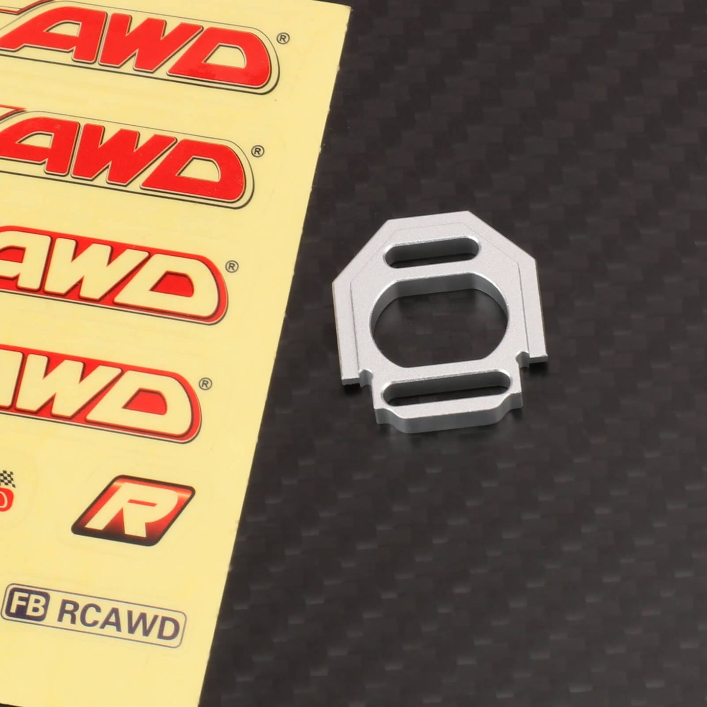 RCAWD Arrma 1/18 GROM Upgrade Parts Silver RCAWD Arrma 1/18 GROM Motor Mount Adjustable Aluminum