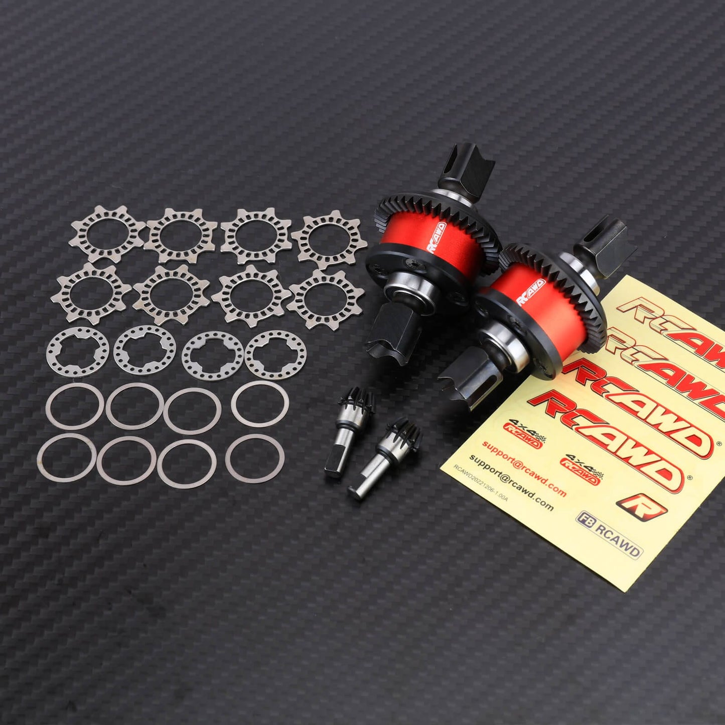 RCAWD ARRMA 6S 43T/10T Diff with Limited Slip Kit(2PCS) RCAWD Arrma GP4 43T/12T 40CR Front Rear Differential Set with Limited Slip Kit for Arrma 6S Upgrade Parts