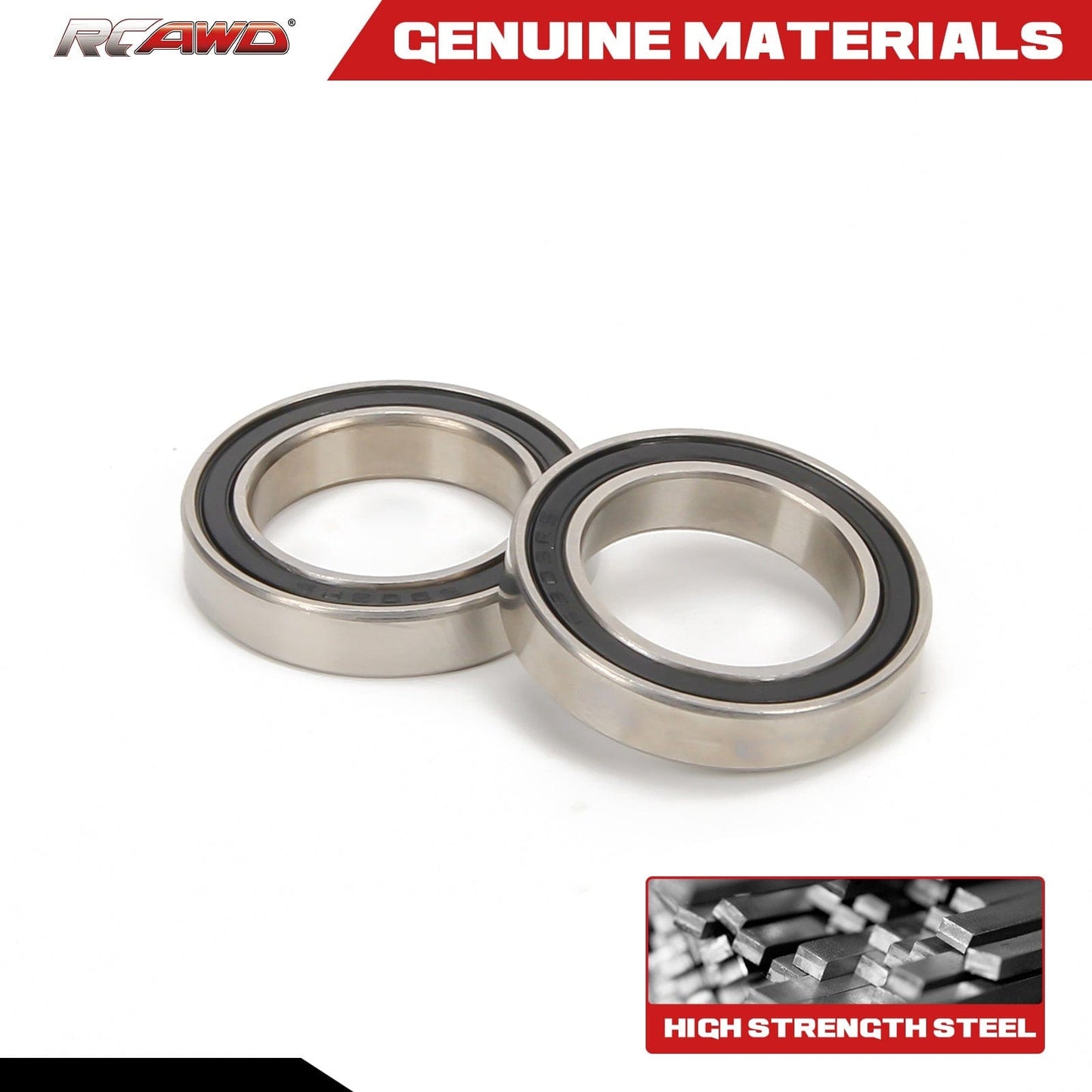 RCAWD ARRMA 8S RCAWD Arrma 1/5 Kraton Outcast 8S Upgrades RC Steering Spindle Rear 12x24x6mm & 17x26x5mm Ball Bearing