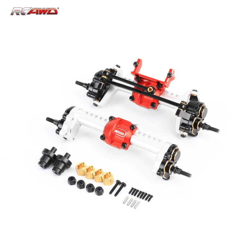RCAWD FMS FCX24 RCAWD Aluminum F/R Differential Portal Axles Complete Set for FCX24 Upgrades