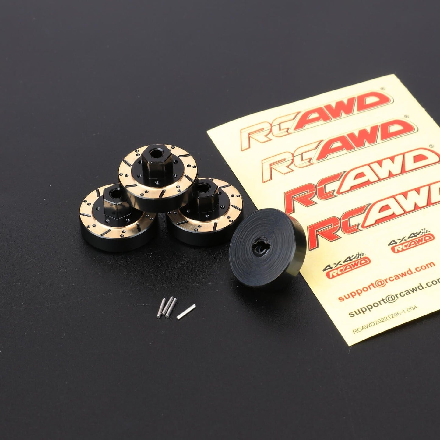 RCAWD HobbyPlus CR18 Only counterweight brass hex 4pcs RCAWD 1/18 HobbyPlus CR18 Portal Axles Shafts & Portal Reduction Gears with Counterweight Hex Set