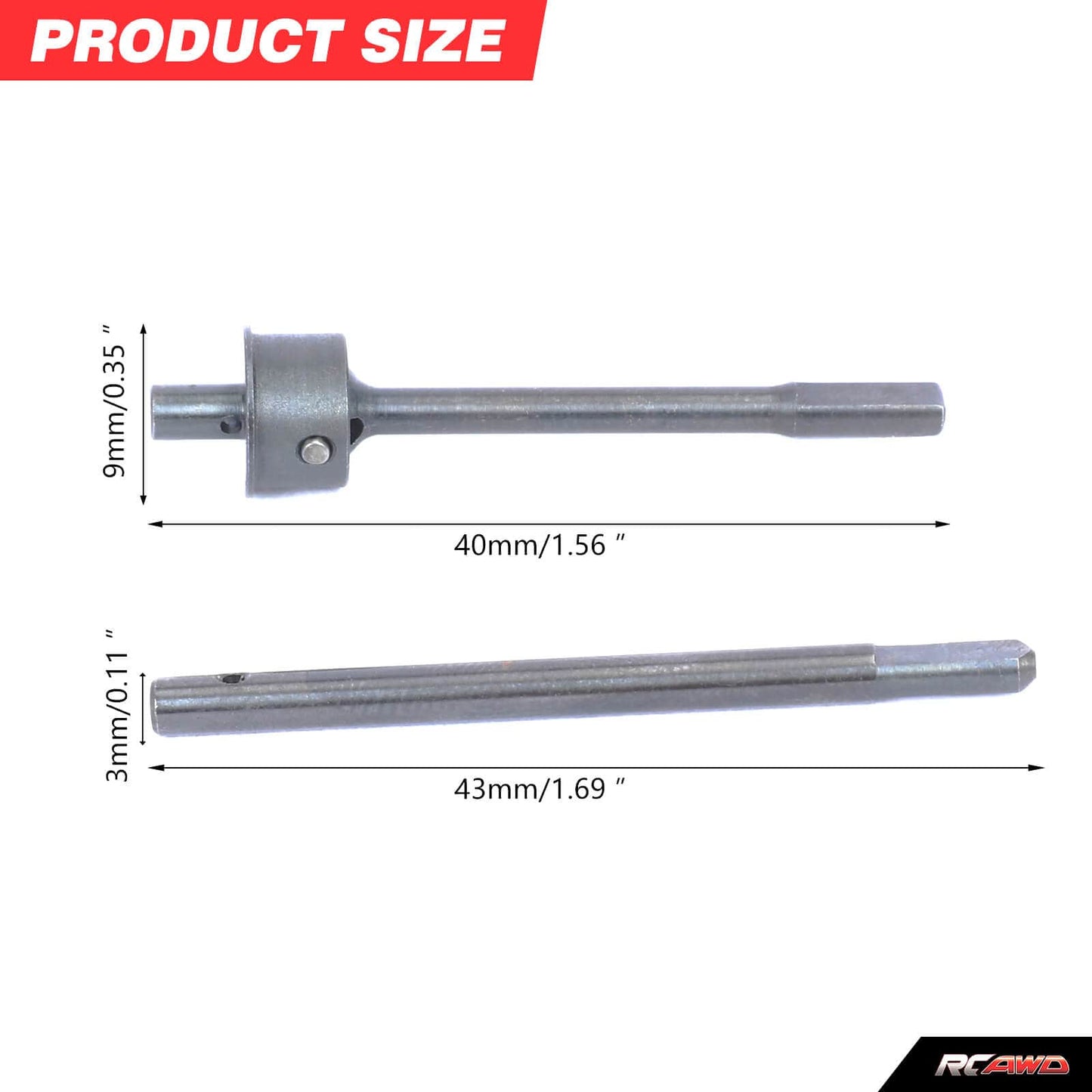 RCAWD HobbyPlus CR18 Sku RCAWD HobbyPlus CR18P Front CVD Driveshafts Rear Driveshafts