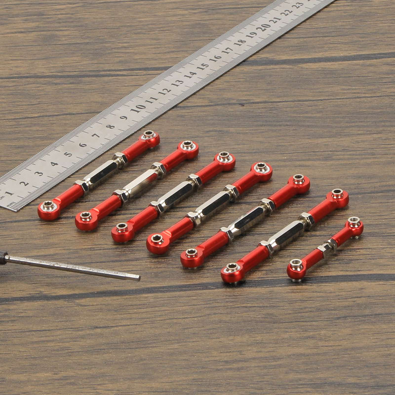 RCAWD Aluminum Turnbuckles Camber Link with Rod Ends Sets for 1/10 Slash 4X4 Upgrade Parts 7pcs - RCAWD