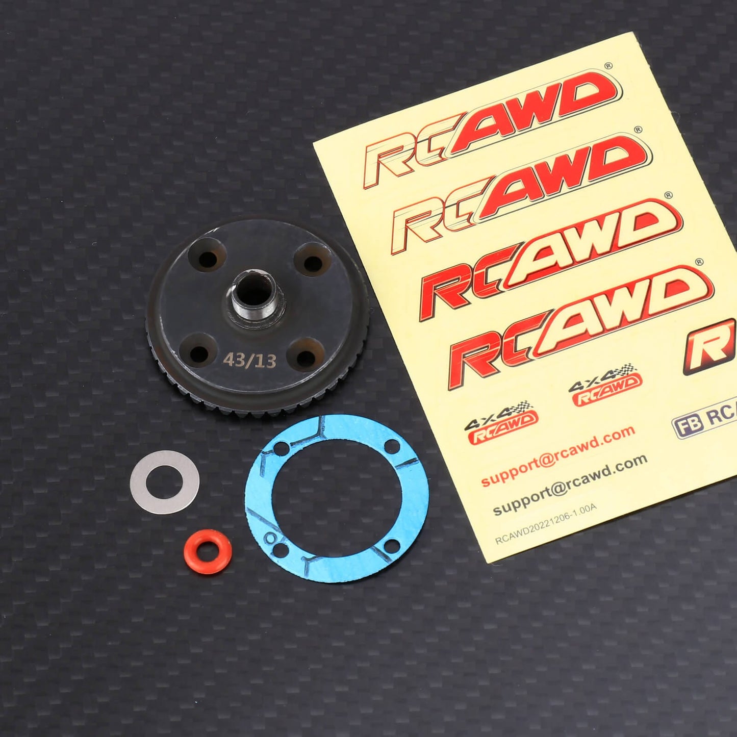 RCAWD LOSI 1/8 LMT Diff Spur Gear RCAWD Losi 1/8 LMT 43T 13T Center Diff Drive Spur Pinion Gear Kit