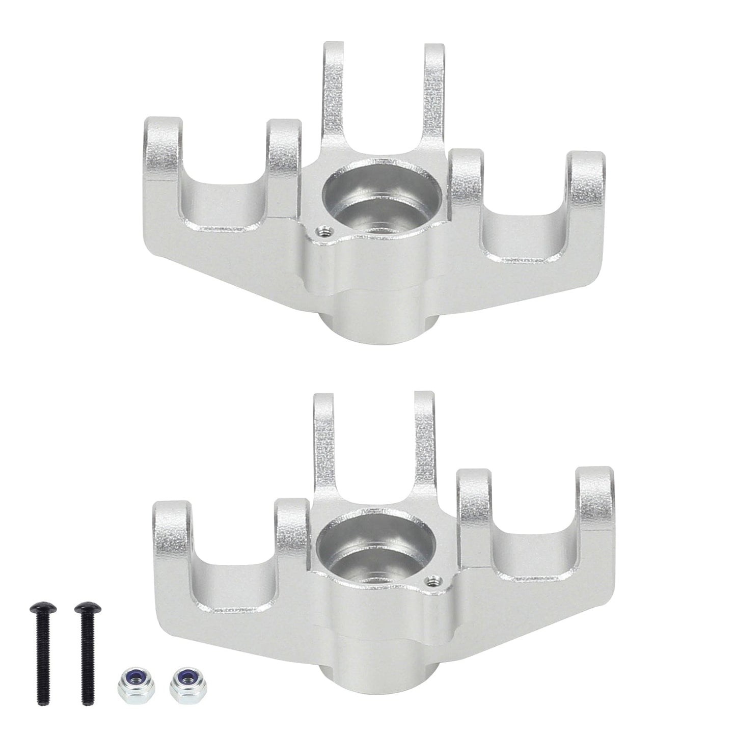 RCAWD LOSI Baja Rey 2.0 Silver RCAWD Losi Baja Rey 2.0 Aluminum Front Hub Spindle Set