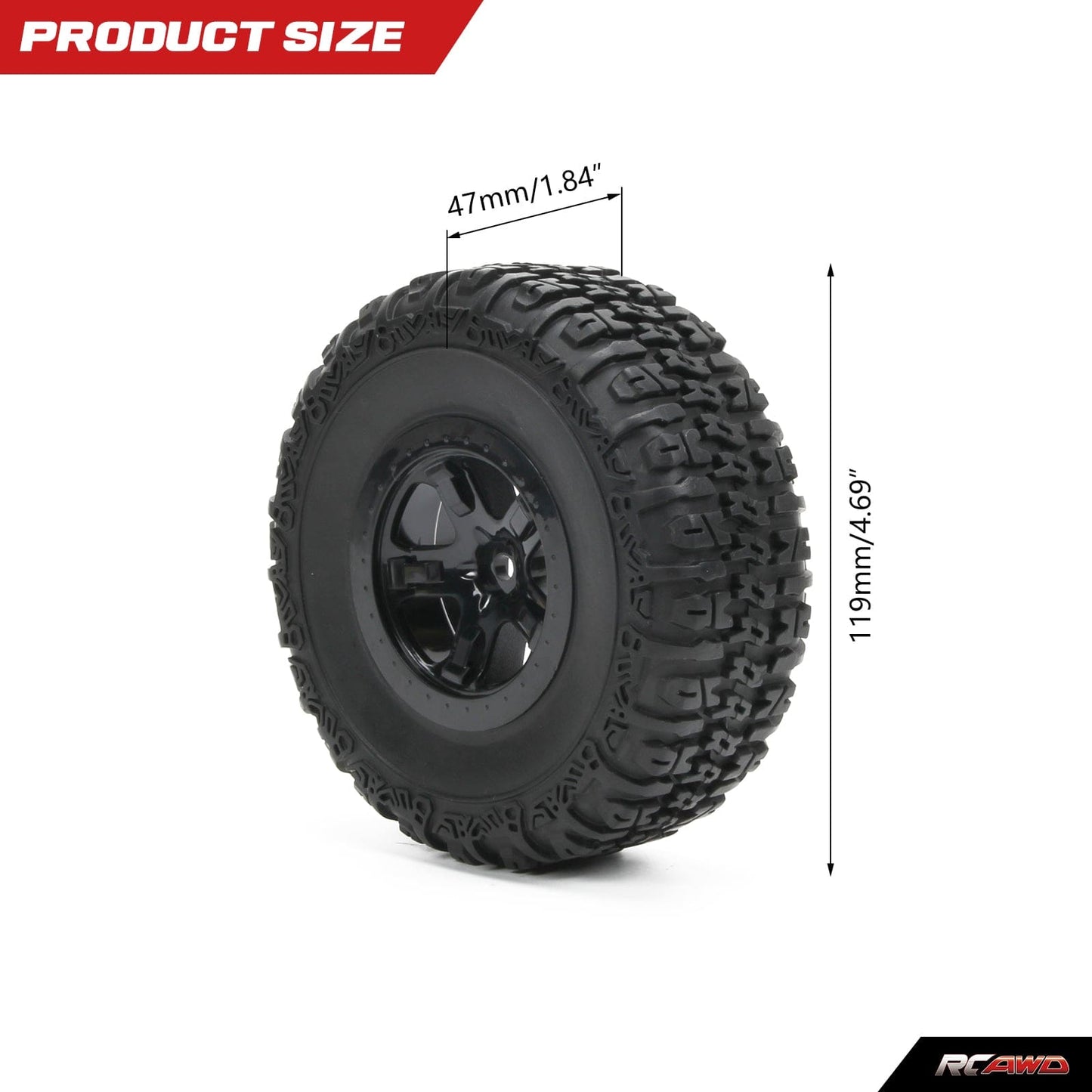 RCAWD LOSI Baja Rey 4WD RCAWD Losi Baja Rey 4WD Upgrades Alpine Front/Rear 2.2/3.0 Pre-Mounted 5 Spokes Tires