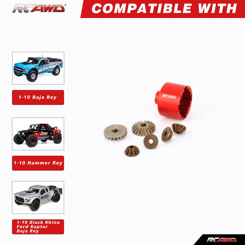 RCAWD losi baja rey RCAWD Losi Baja Rey 4WD Upgrades Front Center Rear HD Diff Housing and Internals Set