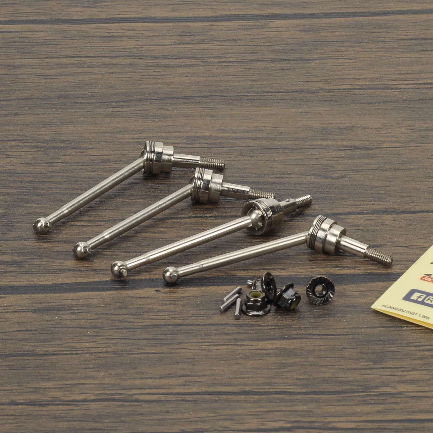 RCAWD REDCAT Volcano Silver RCAWD Redcat Lightning STK Upgrades F/R CVD Driveshaft 4pcs for 1:10 Brushed Electric On Road Car