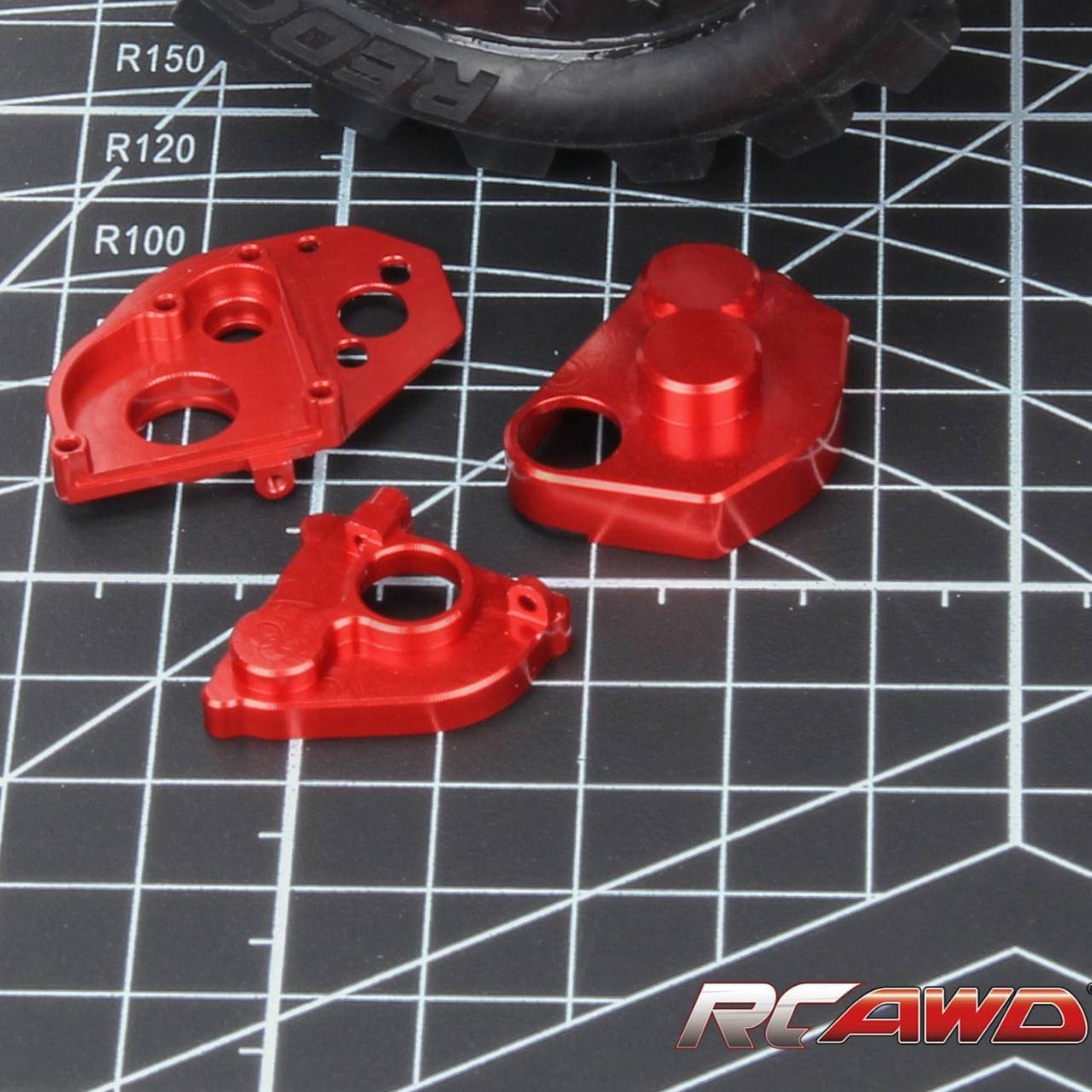 RCAWD SCX24 Alloy Center Gear Box Housing Set SCX2442 - RCAWD