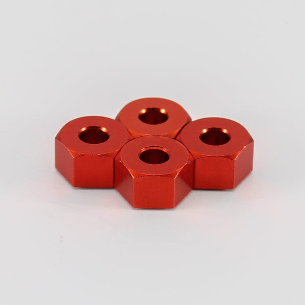 RCAWD TRAXXAS SLASH RCAWD Aluminum 12mm Hex Hubs Wheel Adapters & Flanged Nuts for 1/10 4WD Traxxas Slash Rustler