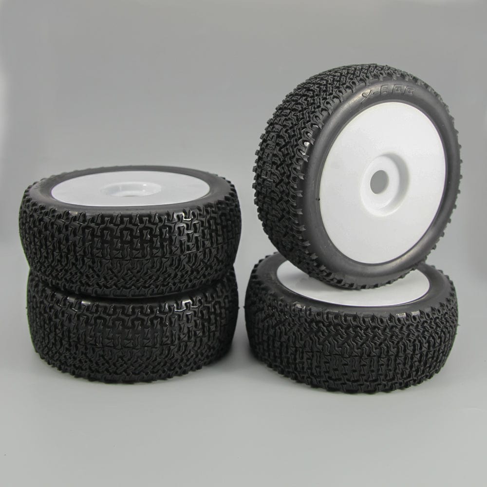 RCAWD TRAXXAS SLASH White RCAWD 4pcs 112*45*80mm RC Wheel Tires for 1/10 Traxxas Slash with 17mm alloy wheel hex