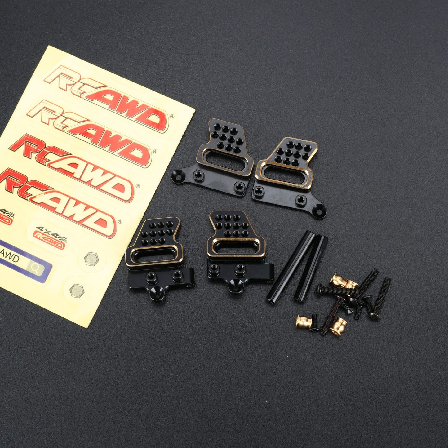 RCAWD TRAXXAS TRX4M RCAWD Brass Front Rear Shock Mounts