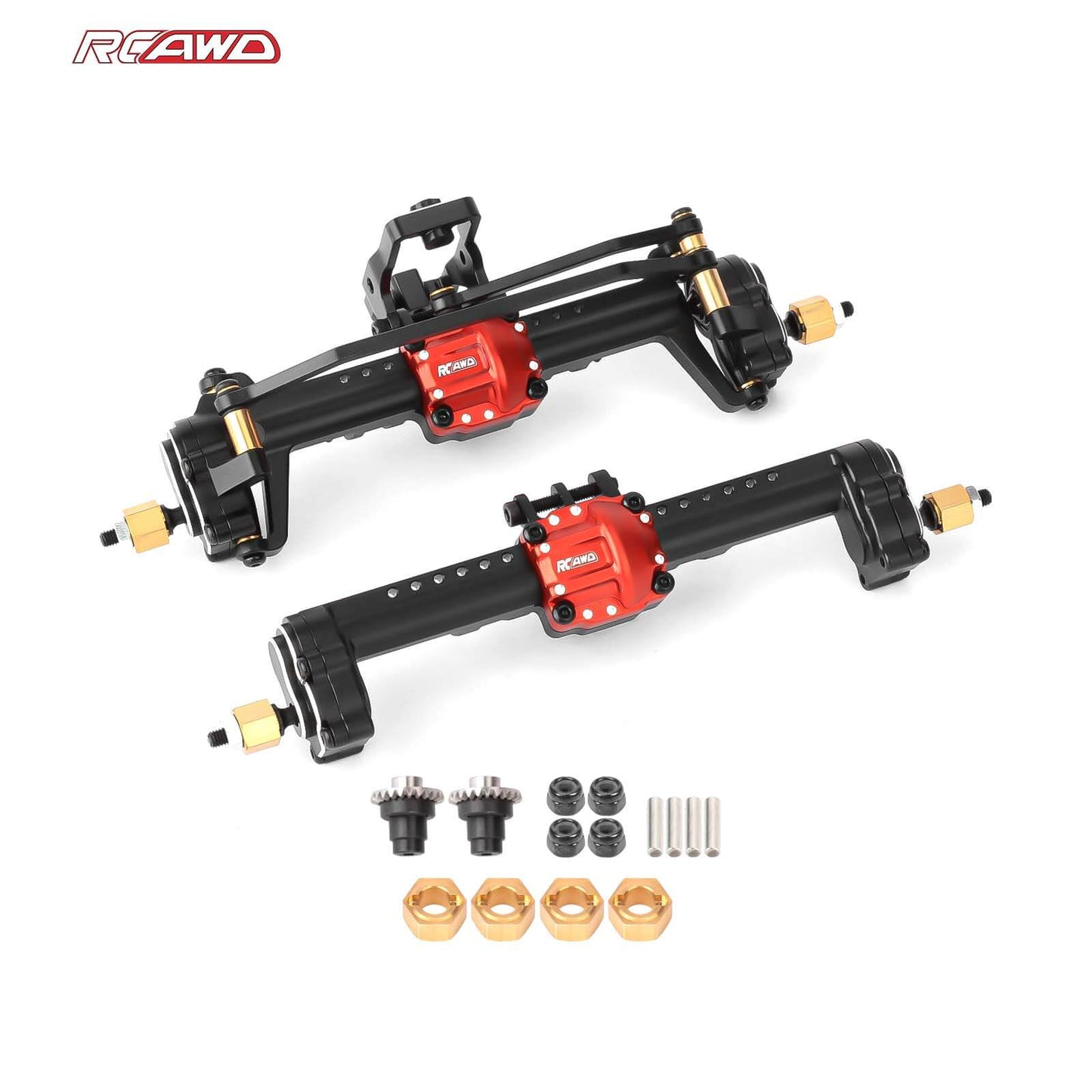 RCAWD TRXXAS TRX4M Extension 20MM RCAWD TRX4M 10mm Widened Differential Portal Axle Assembly Set with Diff Locker