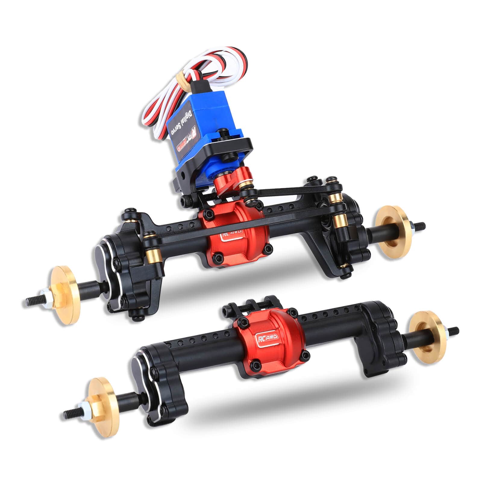 TRX4 Boîtier d'axe de portail de contrepoids en laiton avec revêtement noir pour pièces de mise à niveau 1/10 RC Crawler TRX6 TRX4 (ensemble 6 en 1 TRX4 Boîtier d'axe de portail de contrepoids en laiton avec revêtement noir pour pièces de mise à niveau 1/10 RC Crawler TRX6 TRX4 (ensemble 6 en 1