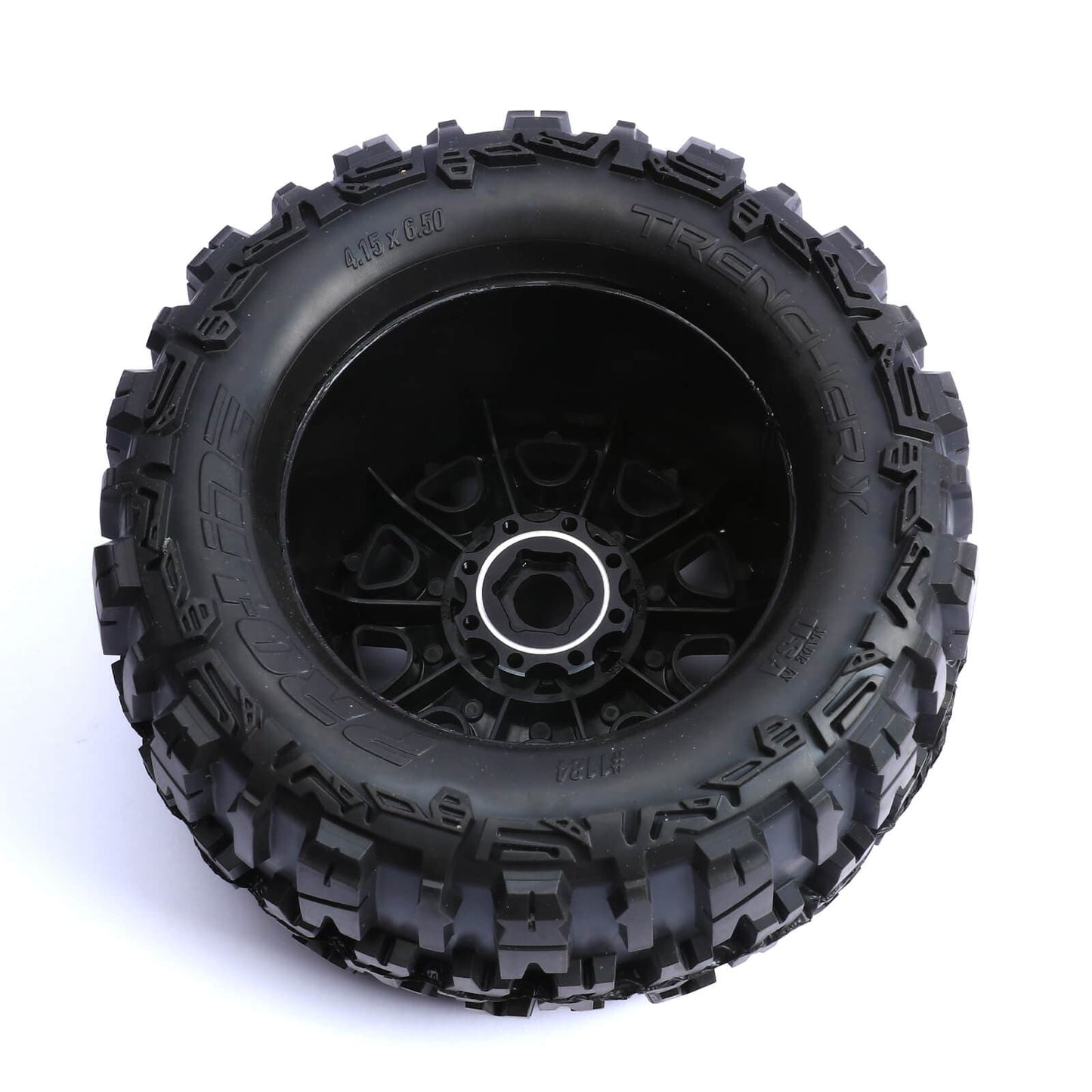 RCAWD UNIHEX UNIHEX RC Wheel Hex Adapter 1/8 8x32 to 17mm ZERO Offset Aluminum Hex Adapters for Pro-line Narrow 3.8" Tires Black