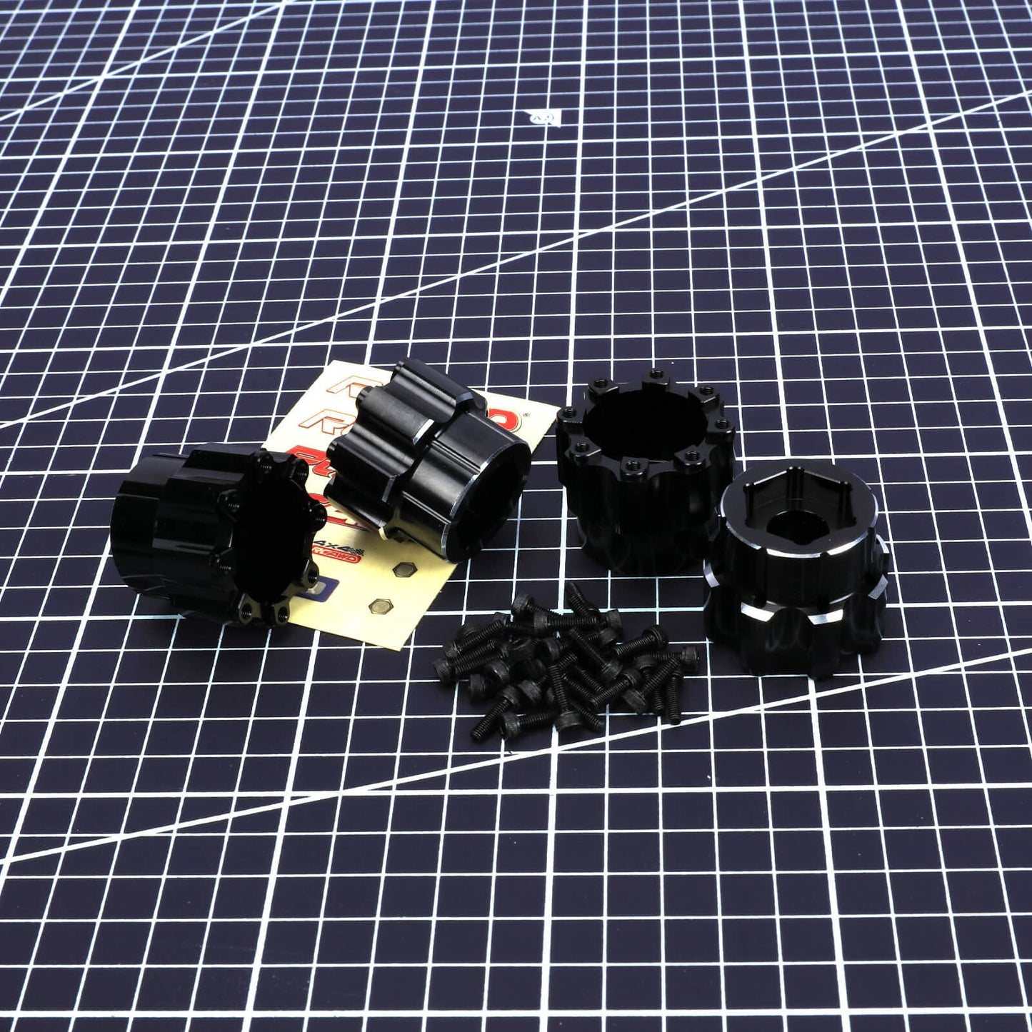 RCAWD UNIHEX UNIHEX RC Wheel Hex Adapter 1/8 8x32 to 20mm Aluminum Hex Adapters for Pro-line Tires Black