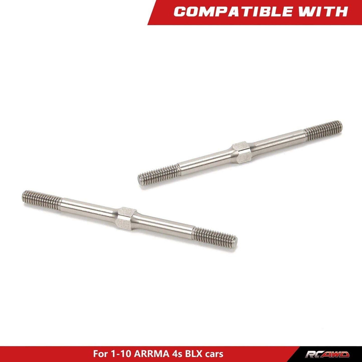 RCAWD ARRMA Kraton 4S BLX Outcast Turnbuckle Tie Rod M4*63MM Stainless Steel -RCAWD