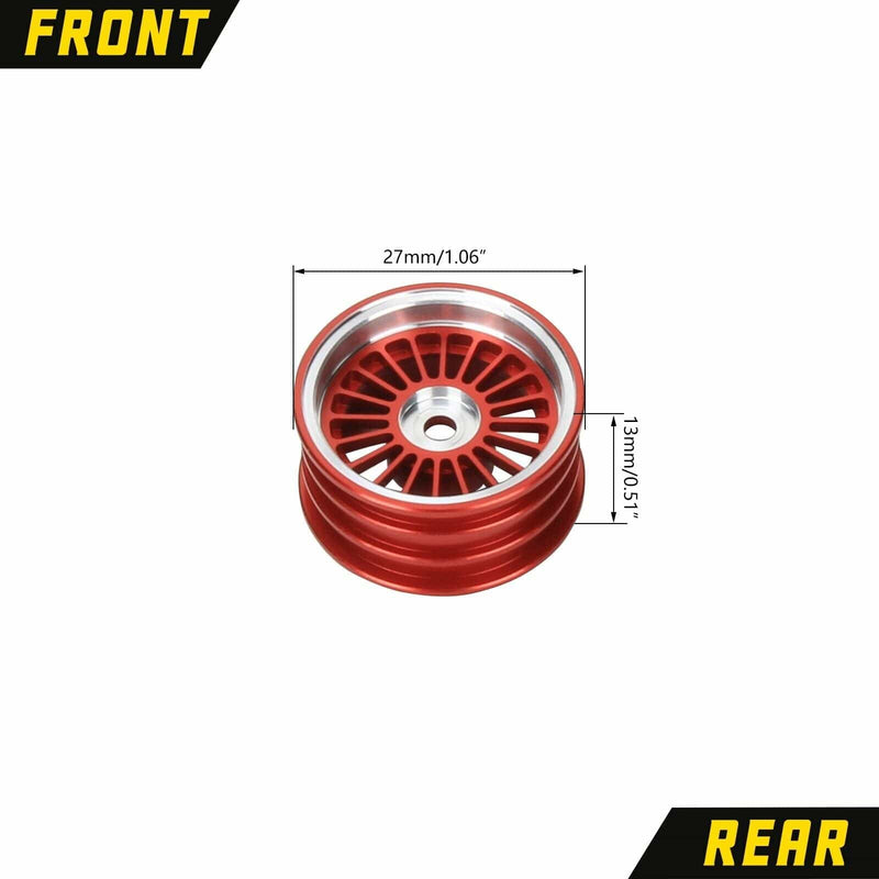 RCAWD AXIAL UPGRADE PARTS RCAWD Metal Wheel for Axial SCX24 Crawlers AXI90081 AXI00001 AXI00002