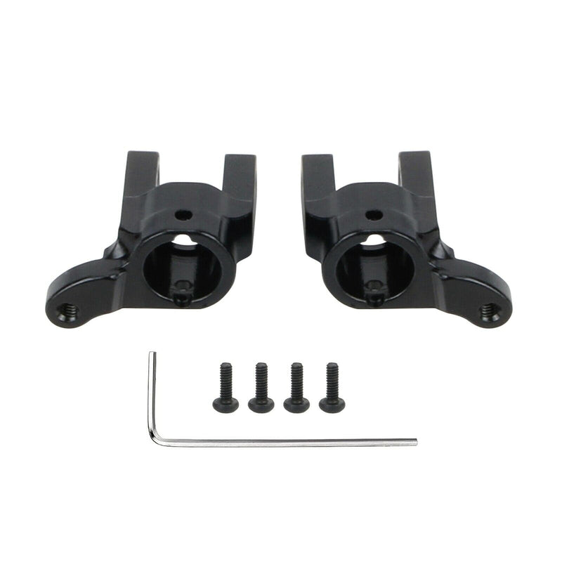 RCAWD HBX UPGRADE PARTS Black RCAWD 24704 Alloy C Front Hub Carrier Caster Blocks For 1/24 HBX 2098B Crawler