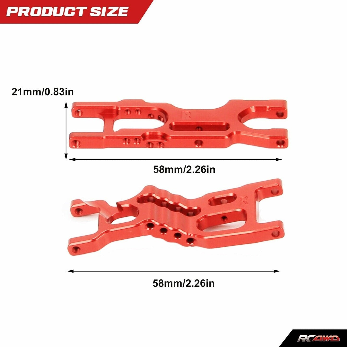 RCAWD Losi Mini-B mini-T Pro 2WD Buggy Suspension Arms A-Arm LOS214003-RCAWD