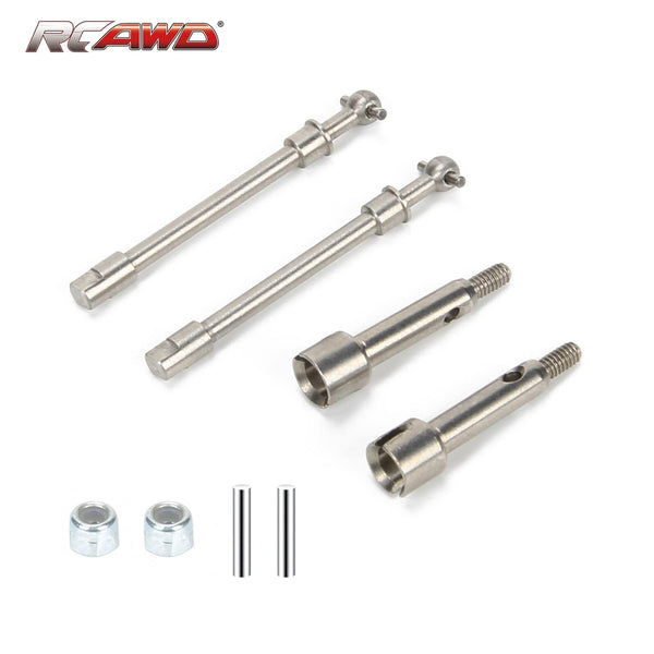 RCAWD Axial SCX24 Upgrades front stub axle&front axle shaft Hardened stainless steel SCX2433S - RCAWD
