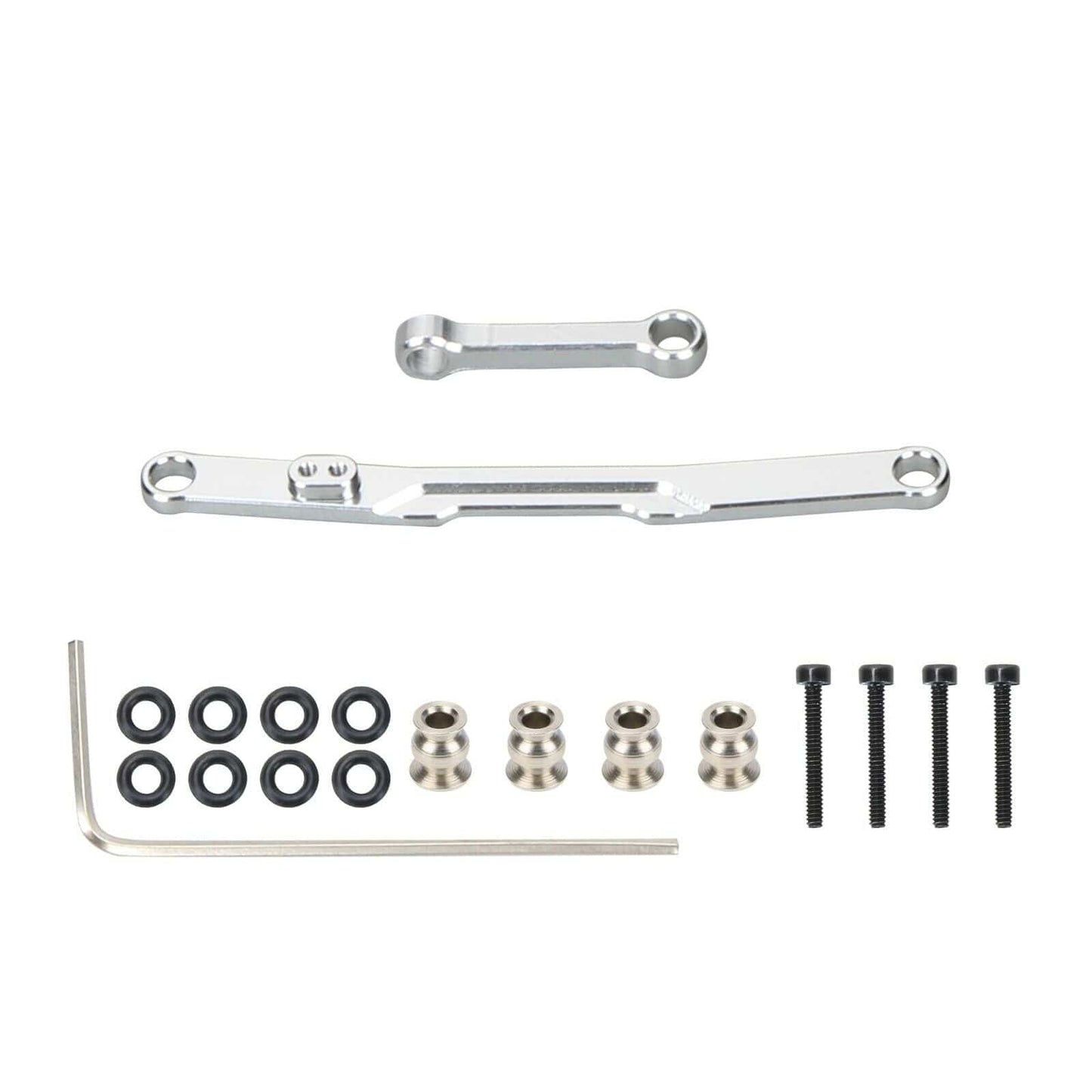 RCAWD Silver Axial SCX24 Crawler Fix Link Steering Rod front steering saver complete HRASXTF49X01 upgrade parts