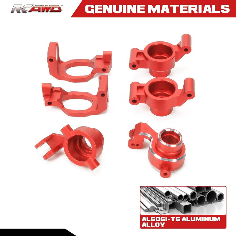 RCAWD Steering Caster Blocks Hub Carrier Set for Maxx upgrades - RCAWD