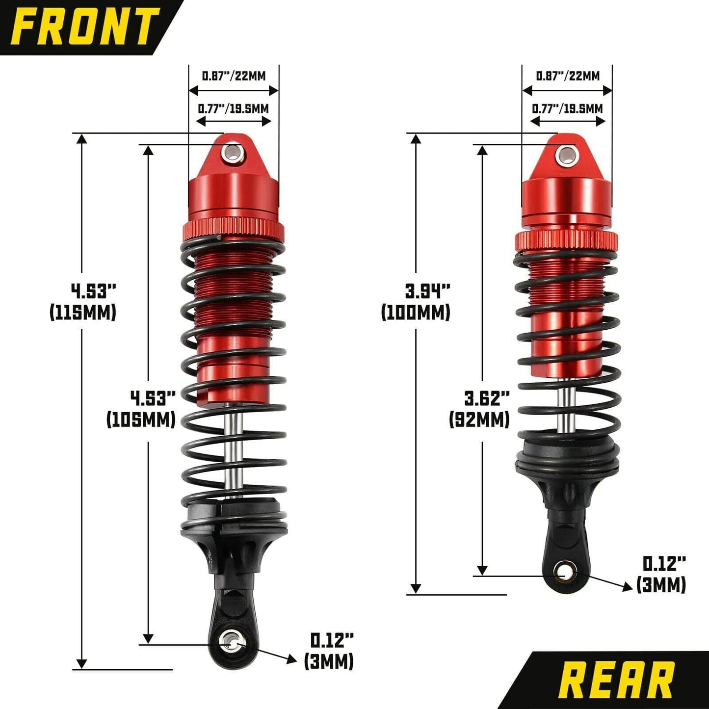 RCAWD Traxxas Slash Shocks Rustler 1/10 Stampede VXL 4x4 2WD 4WD -RCAWD
