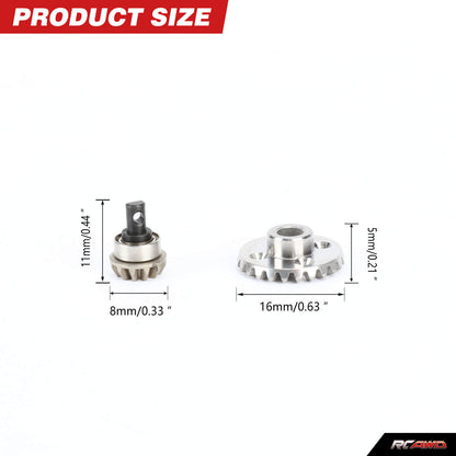 RCAWD FCX24 Powder Metallurgy Steel Differential Assembly Set with Straight Bevel Gear