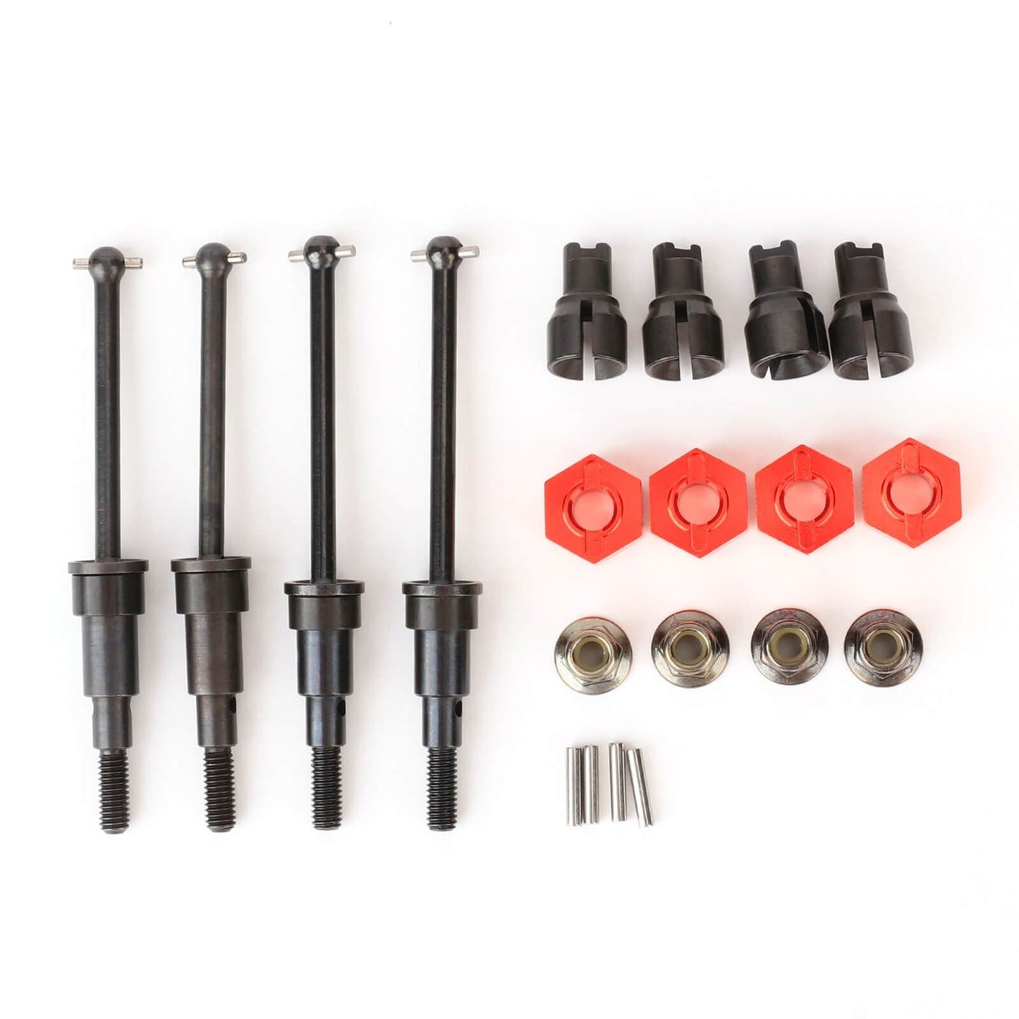 RCAWD 1/12 Losi 2S AWD Upgrade Parts RCAWD 74MM 40CrMo Front Rear CVD Drive Shafts Set for Arrma Mojave Losi Nascar Upgrade Parts