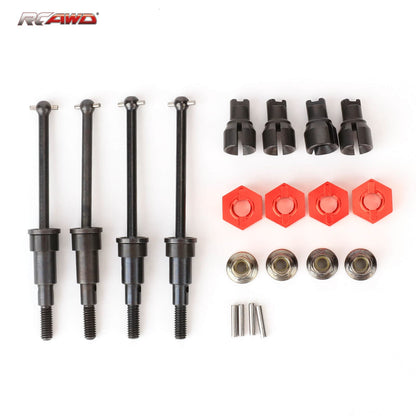 RCAWD 1/12 Losi 2S AWD Upgrade Parts RCAWD 74MM 40CrMo Front Rear CVD Drive Shafts Set for Arrma Mojave Losi Nascar Upgrade Parts