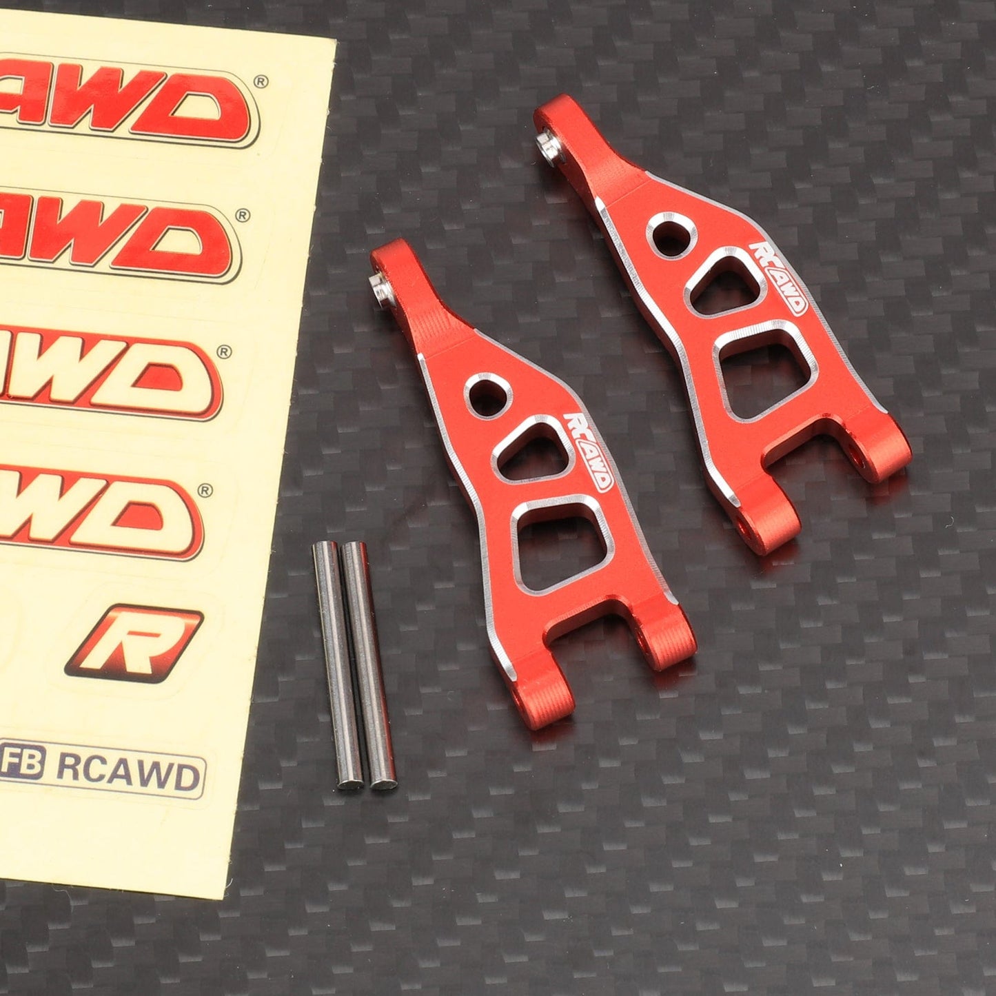 RCAWD 1/12 Losi 2S AWD Upgrade Parts Rear Upper Suspension Arm / Red RCAWD Arrma Mojave Grom Front Rear Suspension Arms Set with Rear Stub Axle Carriers Steering Knuckles