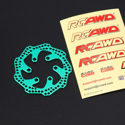 RCAWD 1/4 Losi Promoto-MX upgrades parts Green RCAWD 1/4 Losi Promoto-MX Upgrades Rear Aluminum Brake Rotor for losi Motorcycle