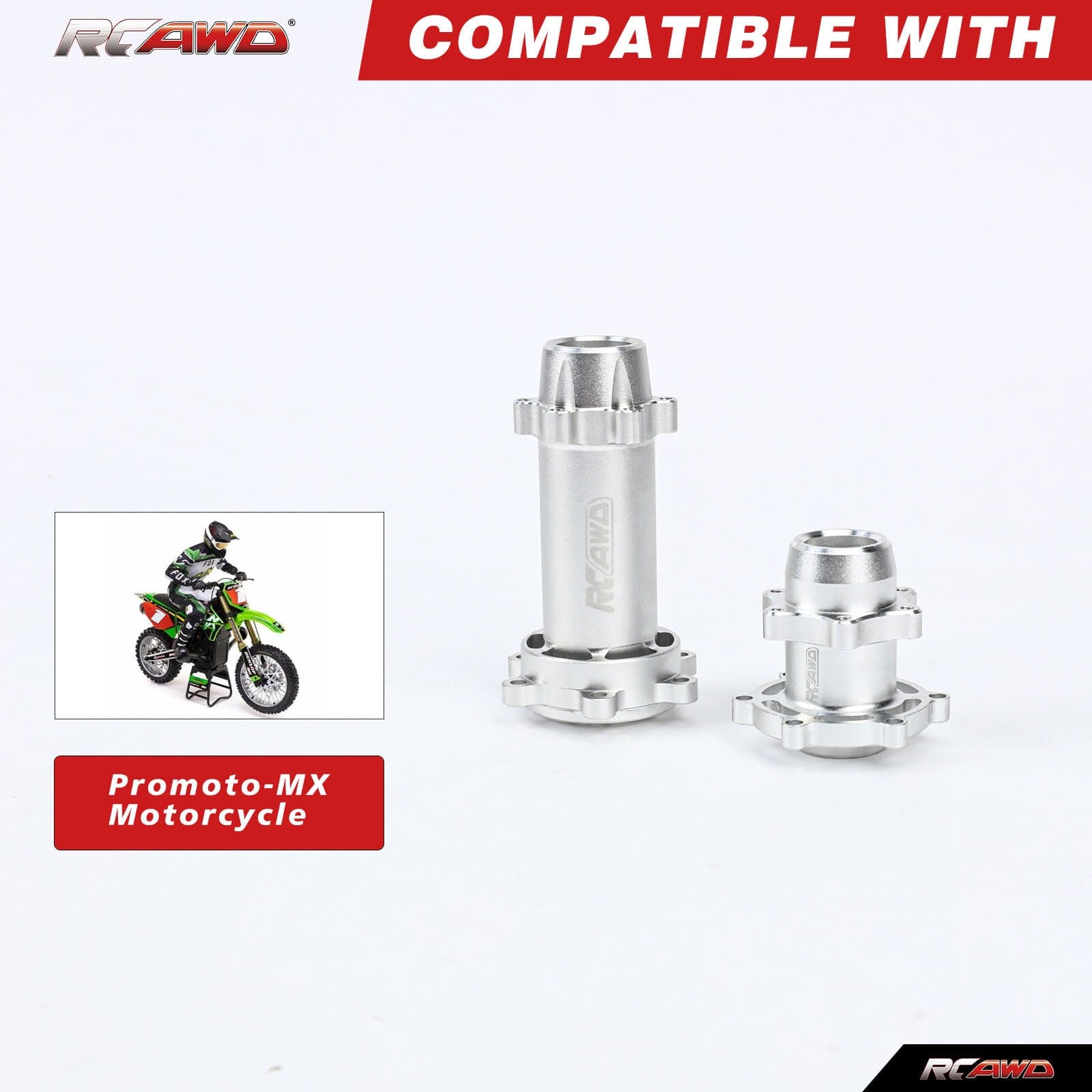 RCAWD 1/4 Losi Promoto-MX upgrades parts RCAWD 1/4 Losi Promoto-MX Upgrades Aluminum Hub Set for losi Motorcycle LOS362005S