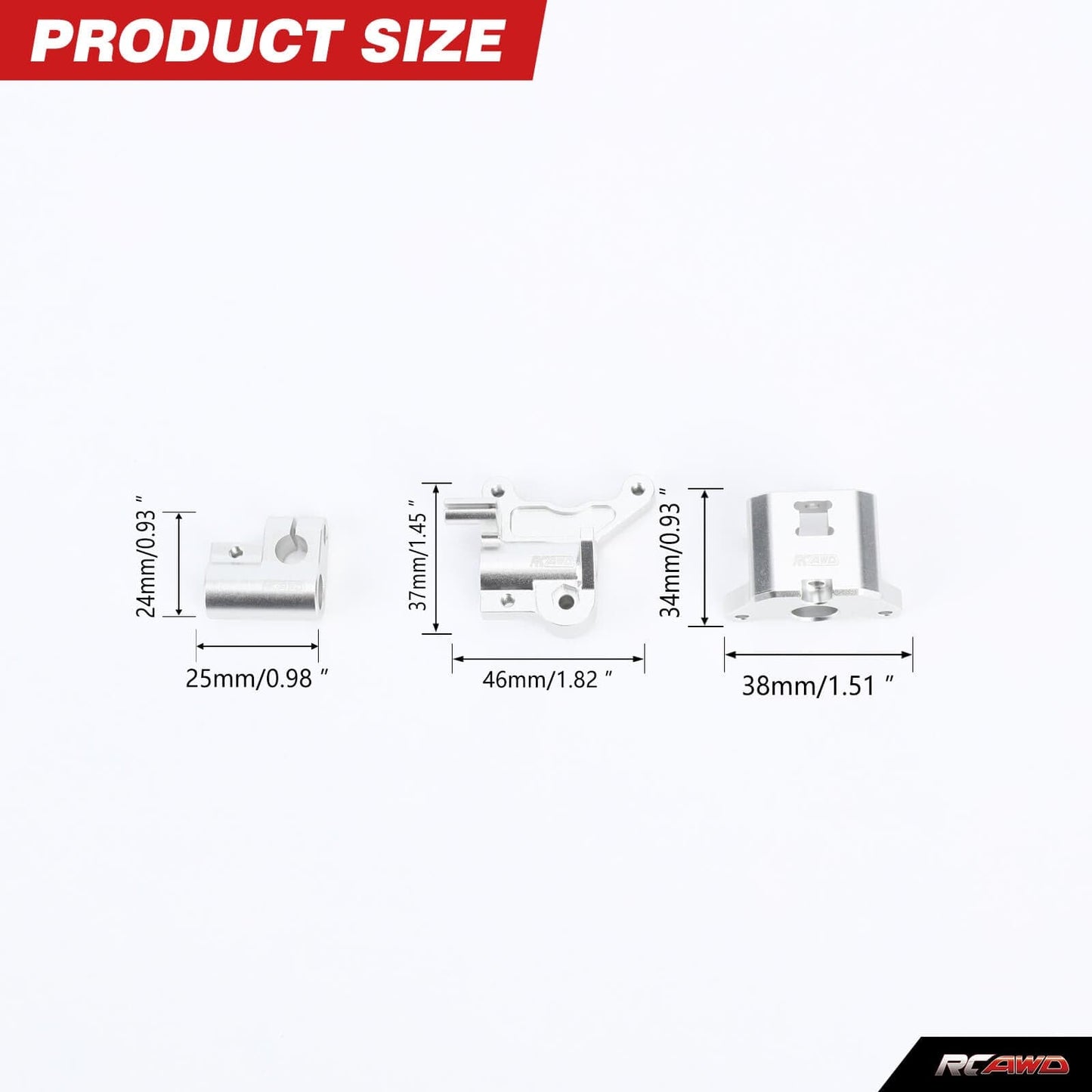 RCAWD 1/4 Losi Promoto-MX upgrades parts RCAWD 1/4 Losi Promoto-MX Upgrades Fork Lug Set & Brake Caliper for losi Motorcycle D2-LOS264006S