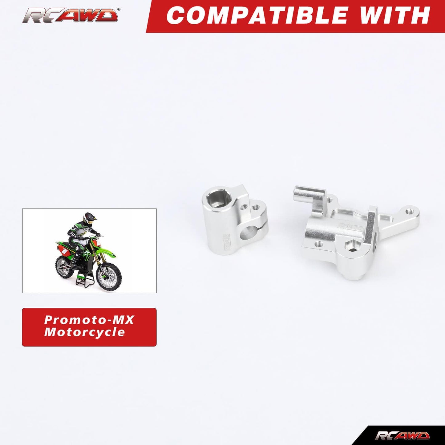 RCAWD 1/4 Losi Promoto-MX upgrades parts RCAWD 1/4 Losi Promoto-MX Upgrades Fork Lug Set for losi Motorcycle LOS264006S