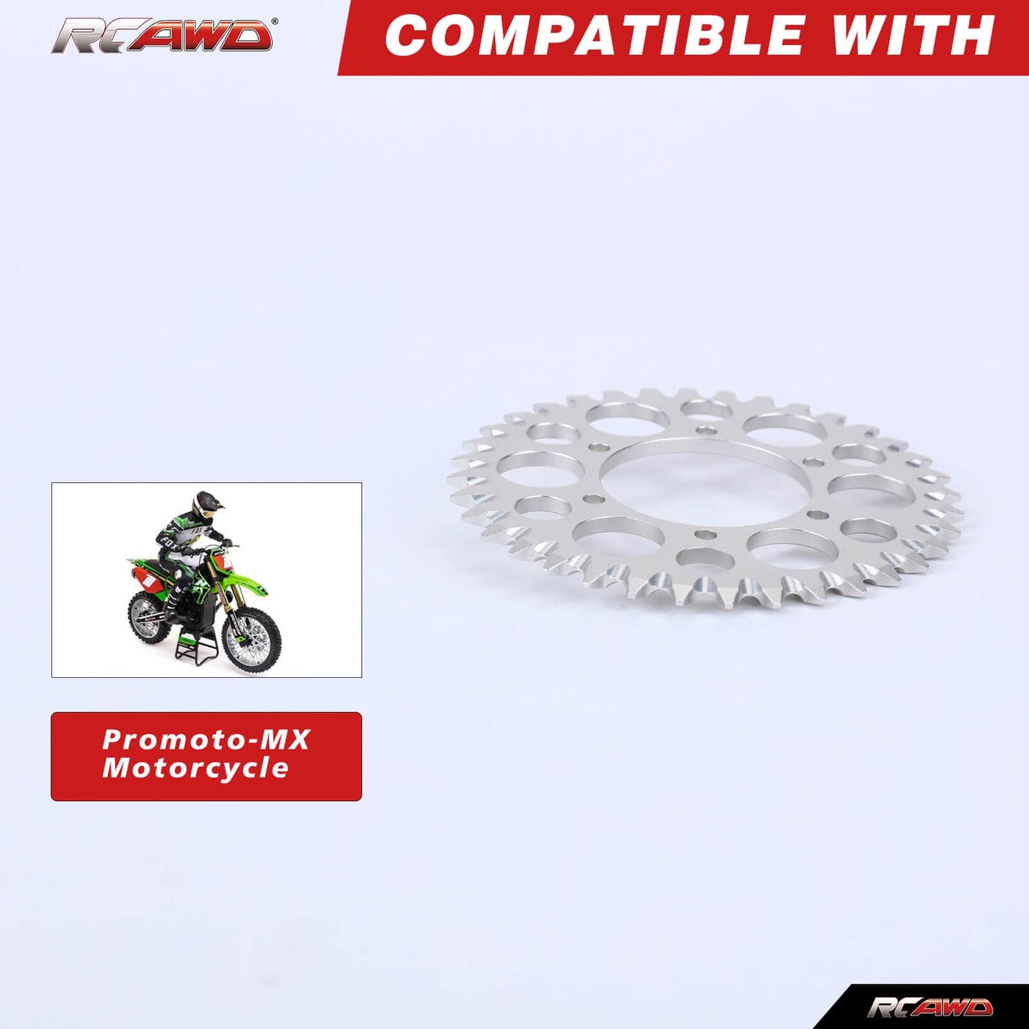 RCAWD 1/4 Losi Promoto-MX upgrades parts RCAWD 1/4 Losi Promoto-MX Upgrades Hub Chain Sprocket for losi Motorcycle