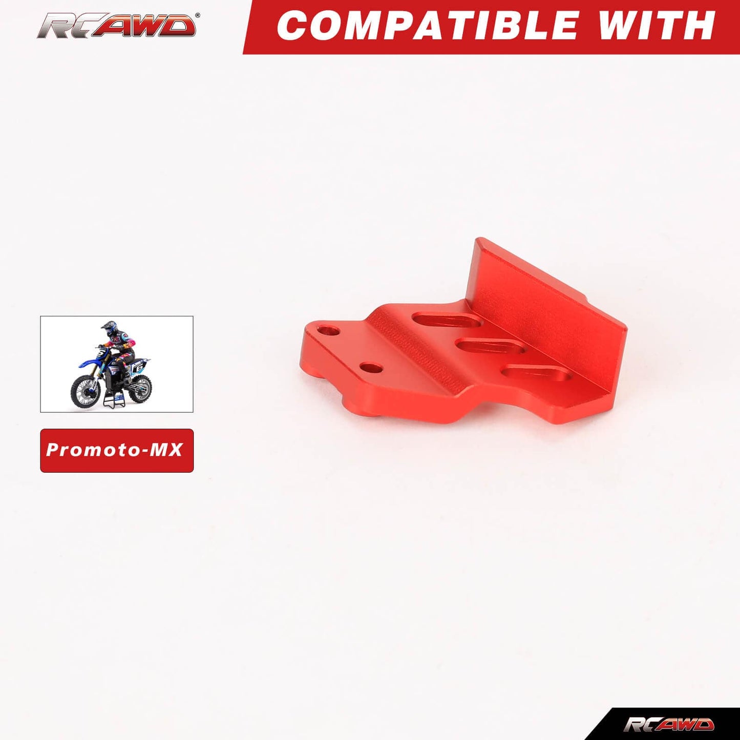 RCAWD 1/4 Losi Promoto-MX upgrades parts RCAWD Aluminum Chain Guard Board for Losi 1/4 Promoto-MX Motorcycle