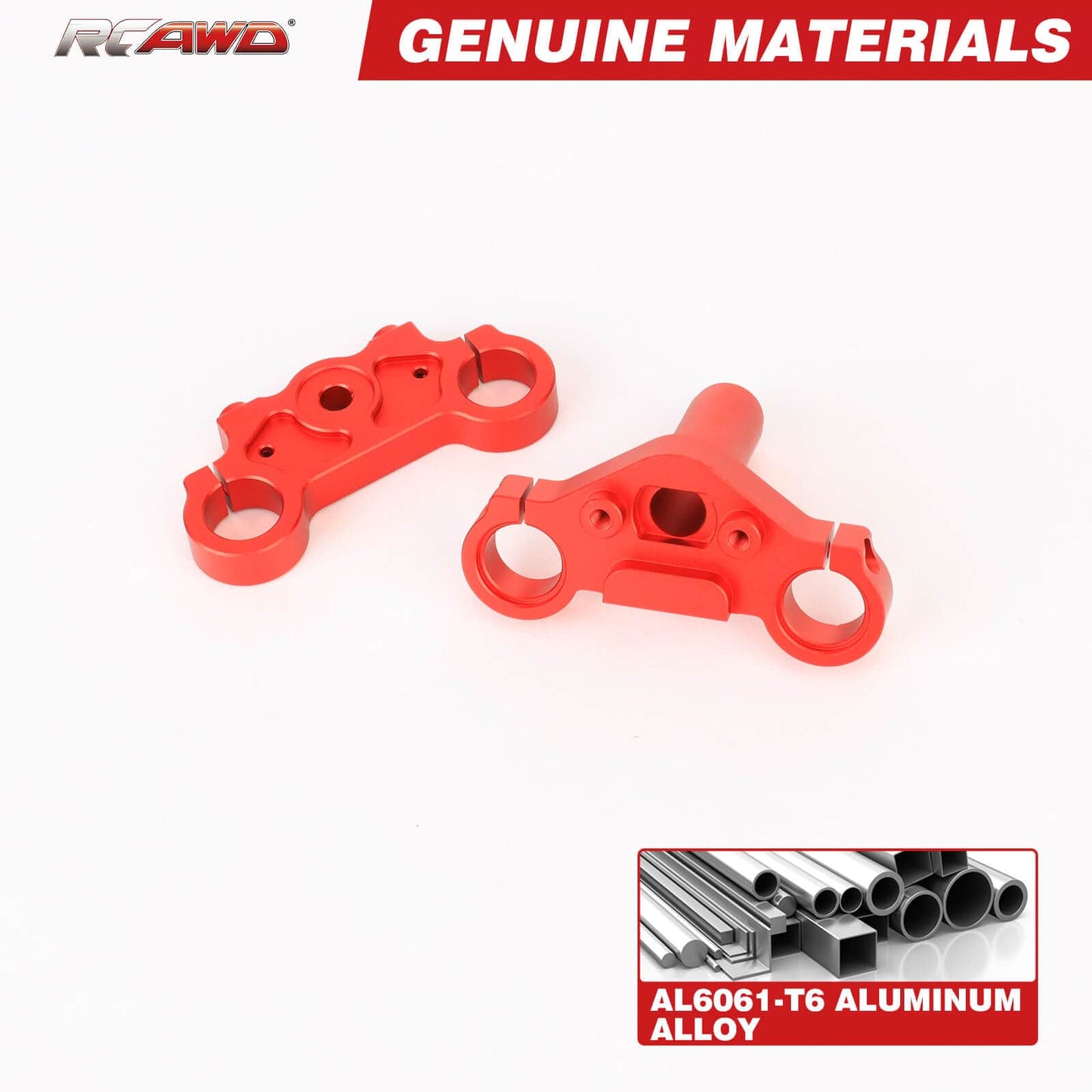 RCAWD 1/4 Losi Promoto-MX upgrades parts RCAWD Aluminum Triple Clamp Set for Losi 1/4 Promoto-MX Motorcycle