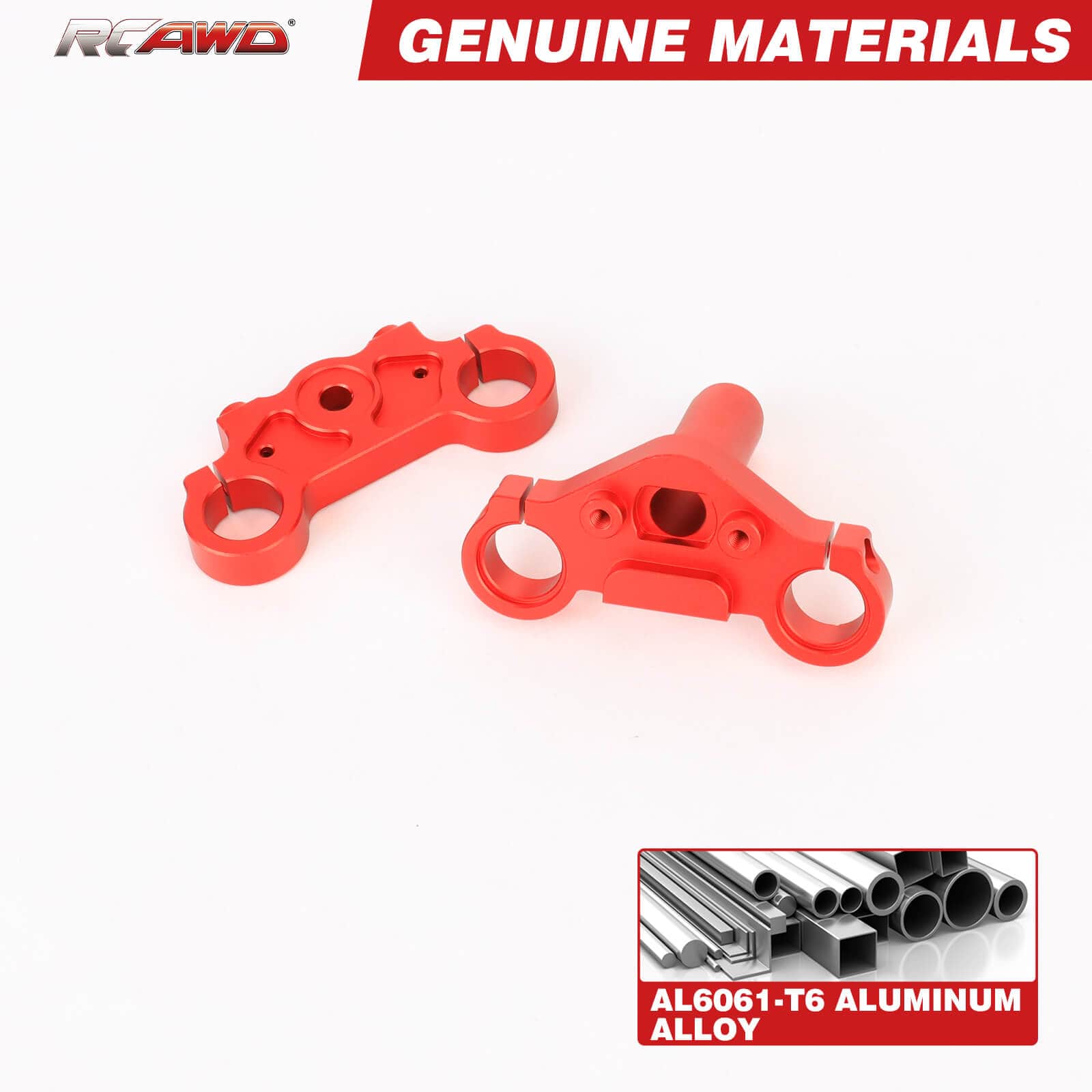 RCAWD 1/4 Losi Promoto-MX upgrades parts RCAWD Aluminum Triple Clamp Set for Losi 1/4 Promoto-MX Motorcycle