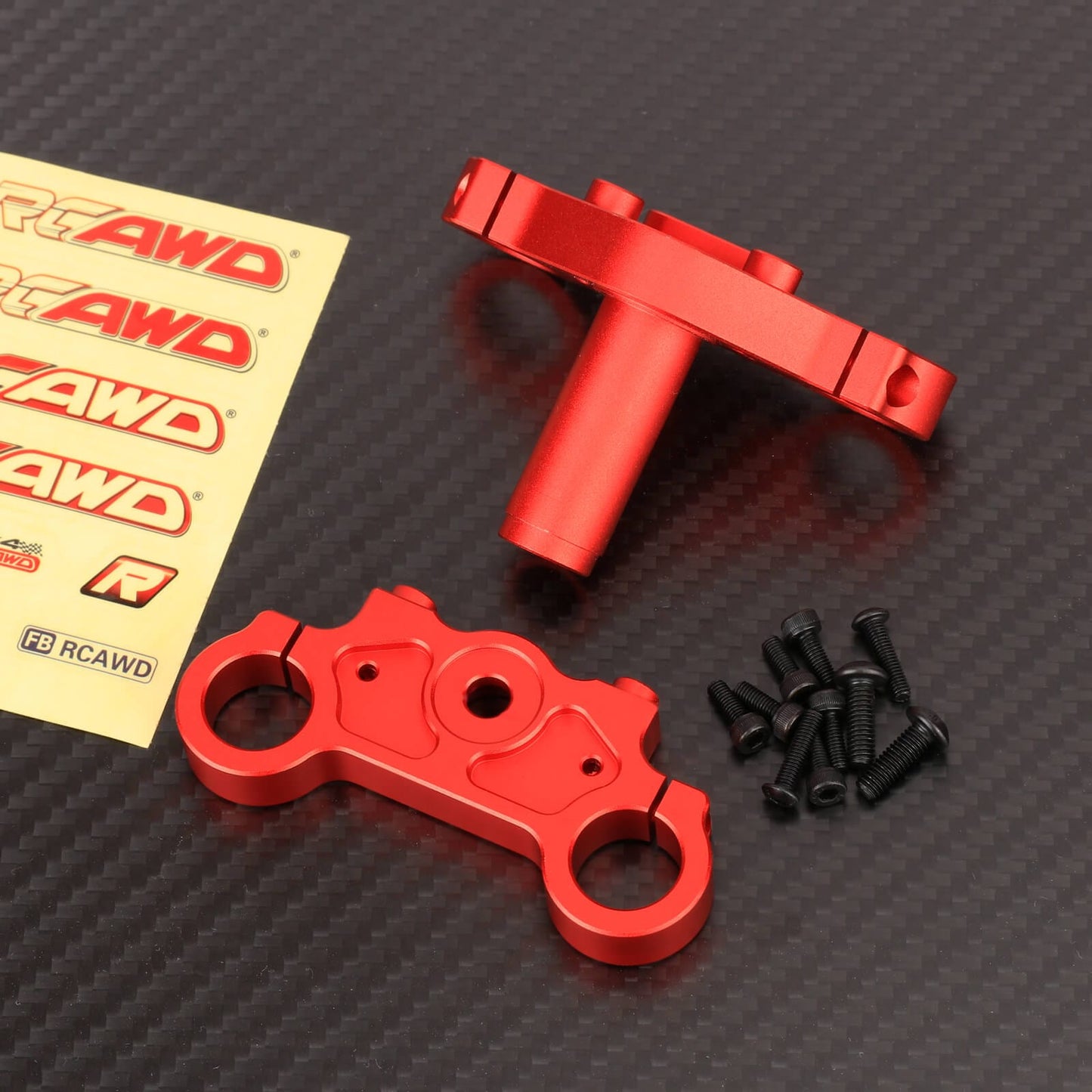 RCAWD 1/4 Losi Promoto-MX upgrades parts Red RCAWD Aluminum Triple Clamp Set for Losi 1/4 Promoto-MX Motorcycle