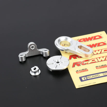 RCAWD 1/4 Losi Promoto-MX upgrades parts Silver / +Triple Clamp Set RCAWD 1/4 Losi Promoto-MX Upgrades Servo Saver Assembly for losi Motorcycle LOS261011S