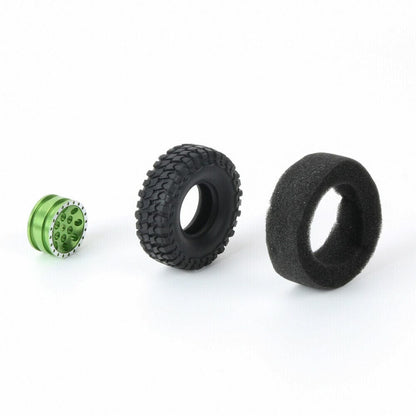 RCAWD 1.0'' Aluminium Wheels 55*18mm tires for Axial 1/24 SCX24 crawlers - RCAWD