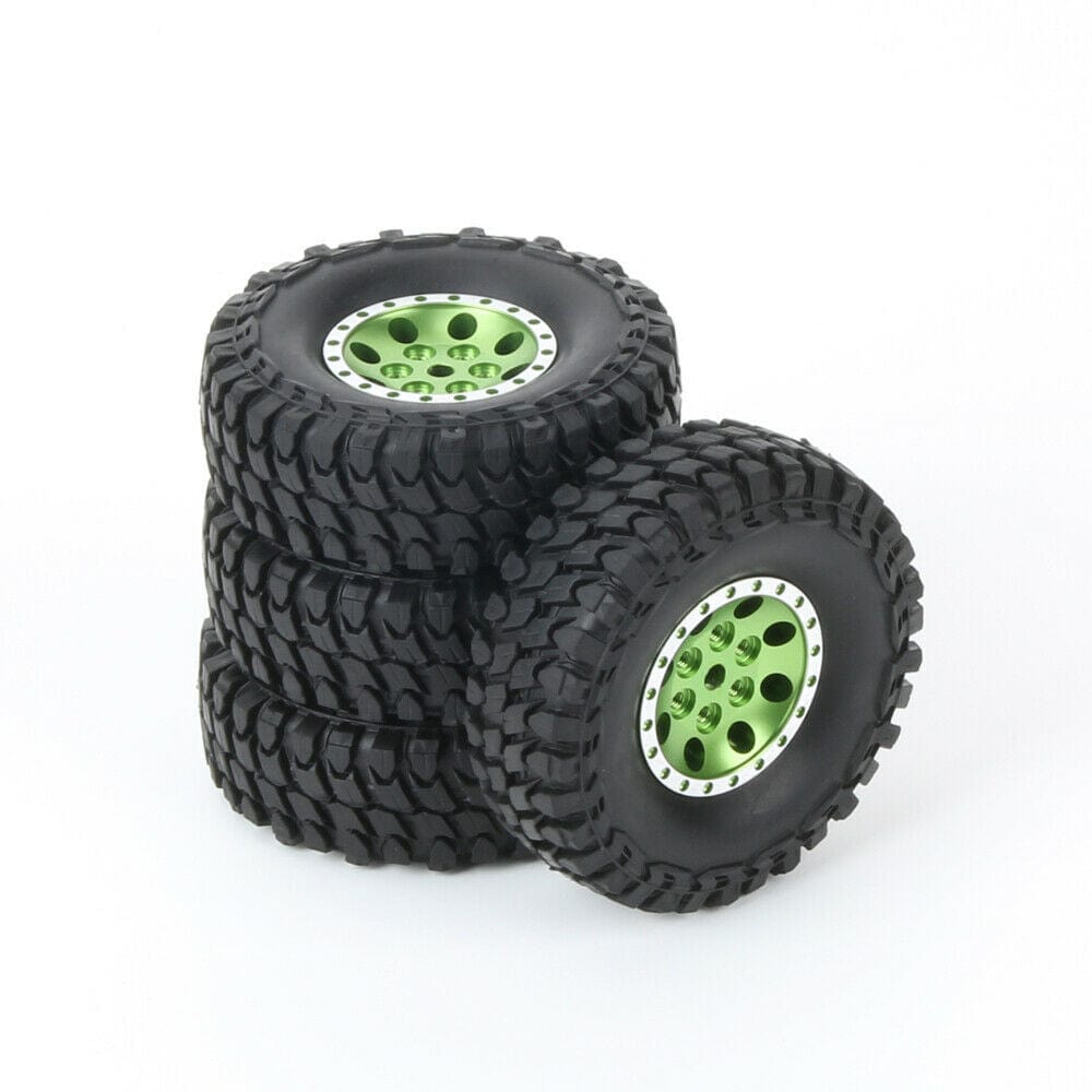 RCAWD 1.0'' Aluminium Wheels 55*18mm tires for Axial 1/24 SCX24 crawlers - RCAWD