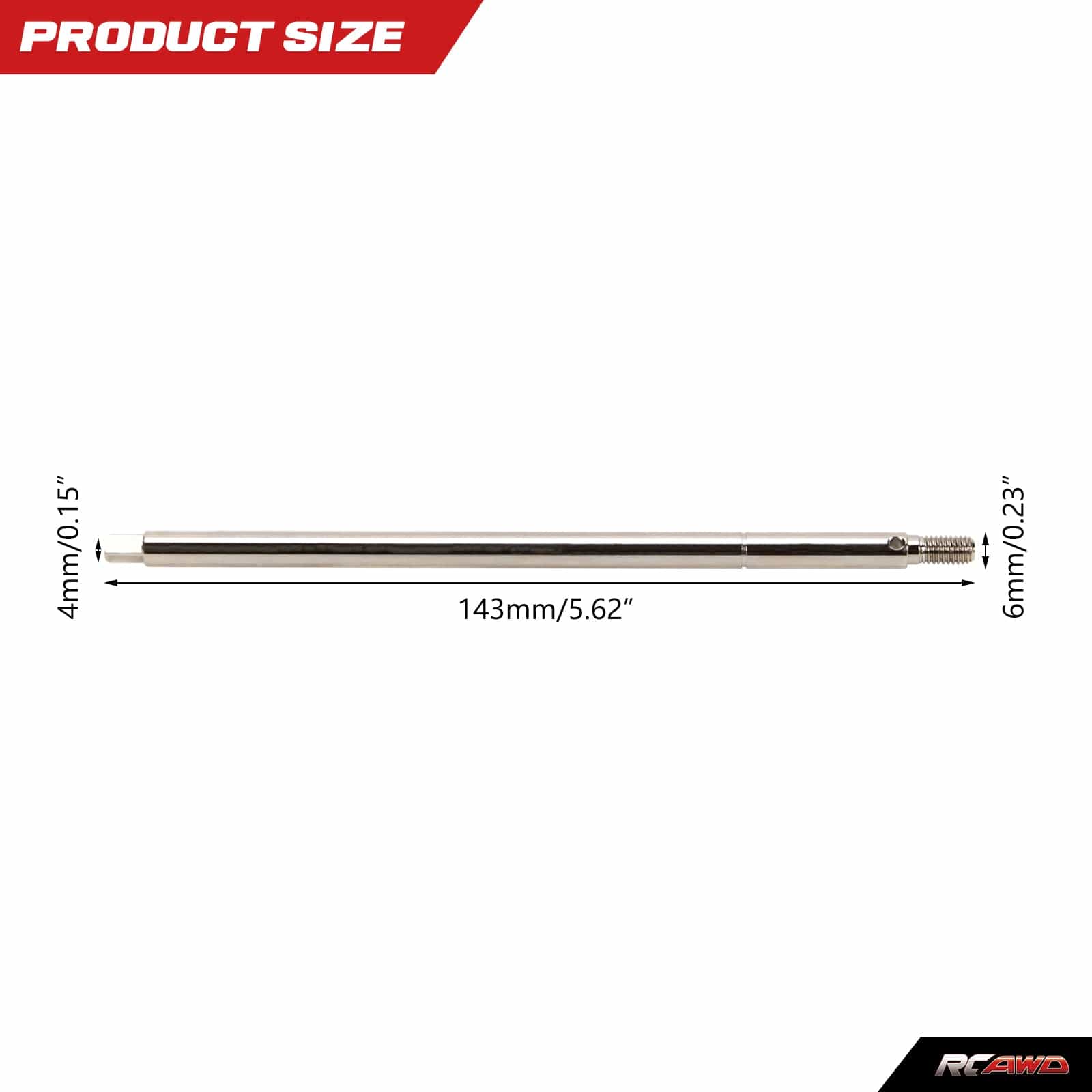 RCAWD 1/10 Losi Baja Rey upgrades #45 steel Rear Axle Shaft Set 6*142.5MM LOS232014 also compatible with Hammer Rey - RCAWD