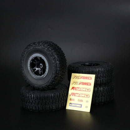 RCAWD 1/10 Pre - glued RC Wheel Tires for Traxxas Slash 10 spokes - RCAWD