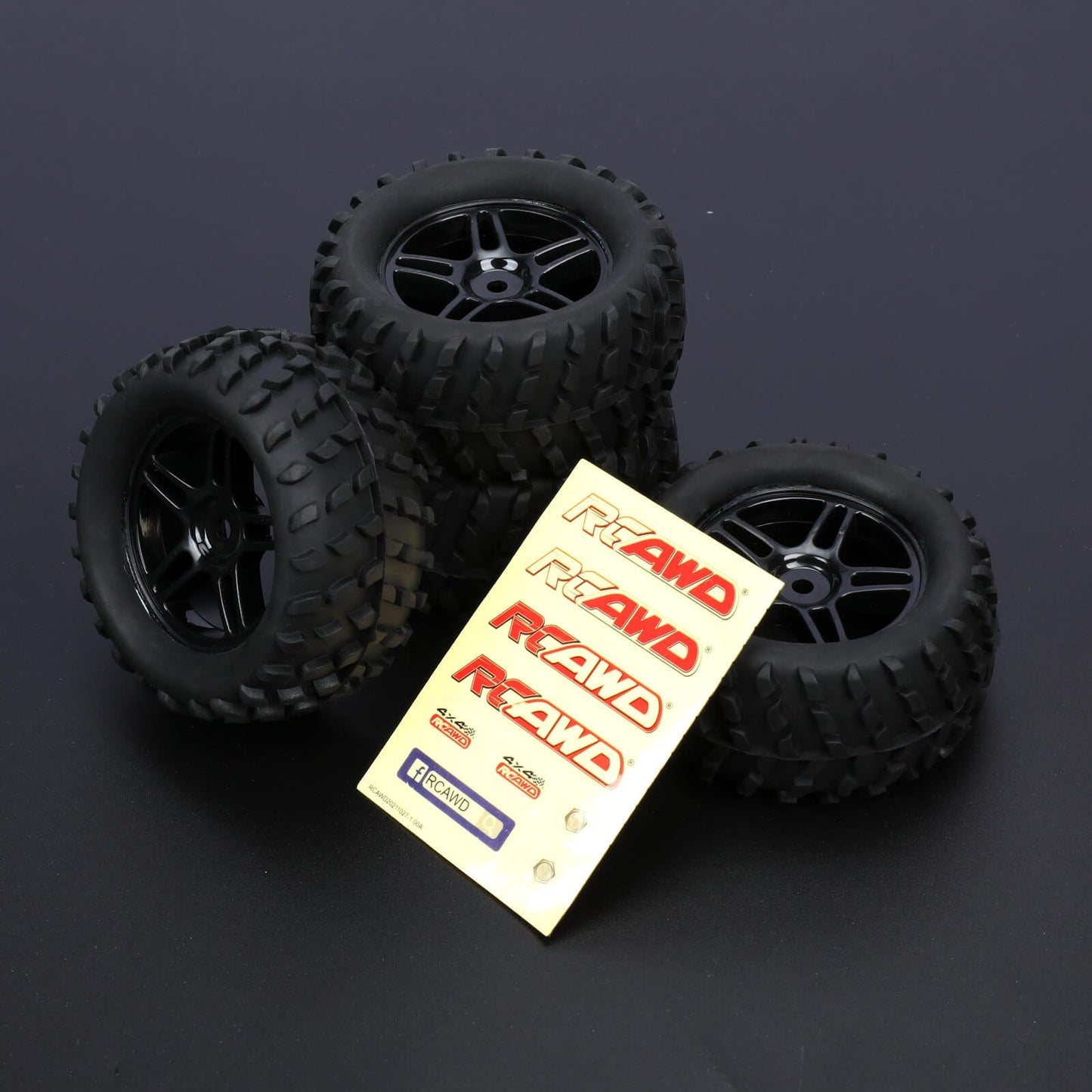 RCAWD 1/16 RC Tires Pre - glued for MJX Hyper go RC truck LG - 007BL LG - 008BL - RCAWD